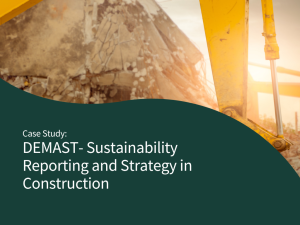 Case Stud: Demast Sustainability Reporting and Strategy in Construction